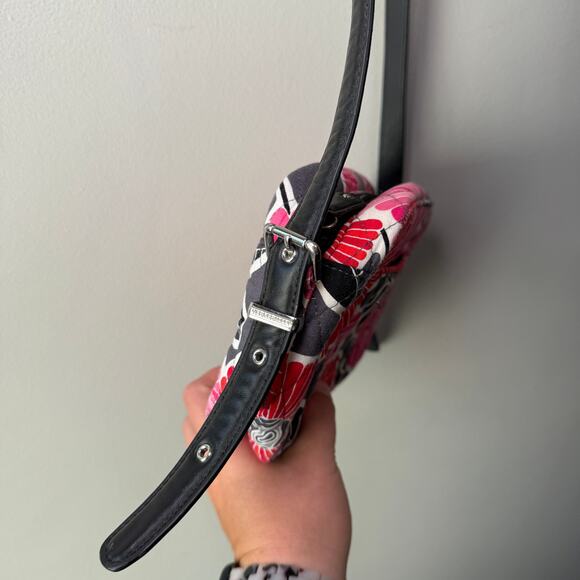 Vera Bradley Cherry Blossom Floral Print Cotton Crossbody Bag Purse - Picture 4 of 9